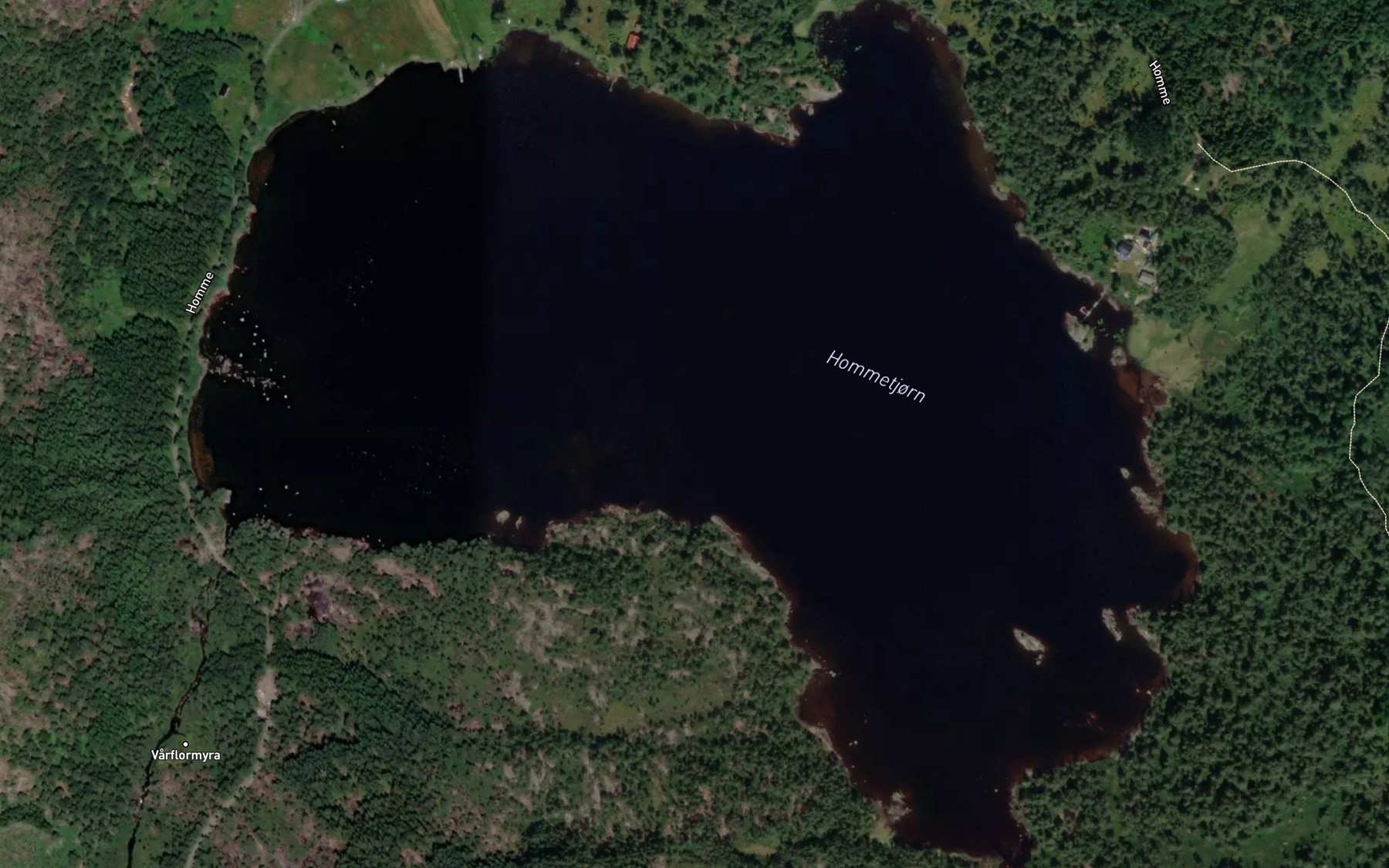 Satellite map of the Hommetjorn