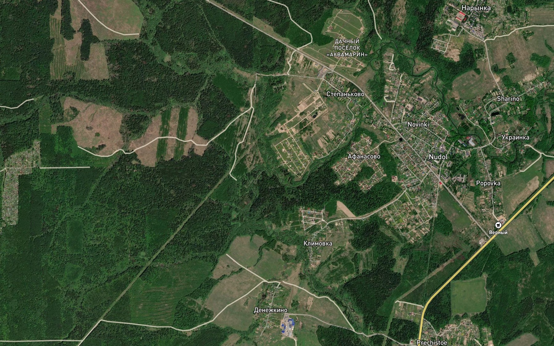 Satellite map of the Boldenka