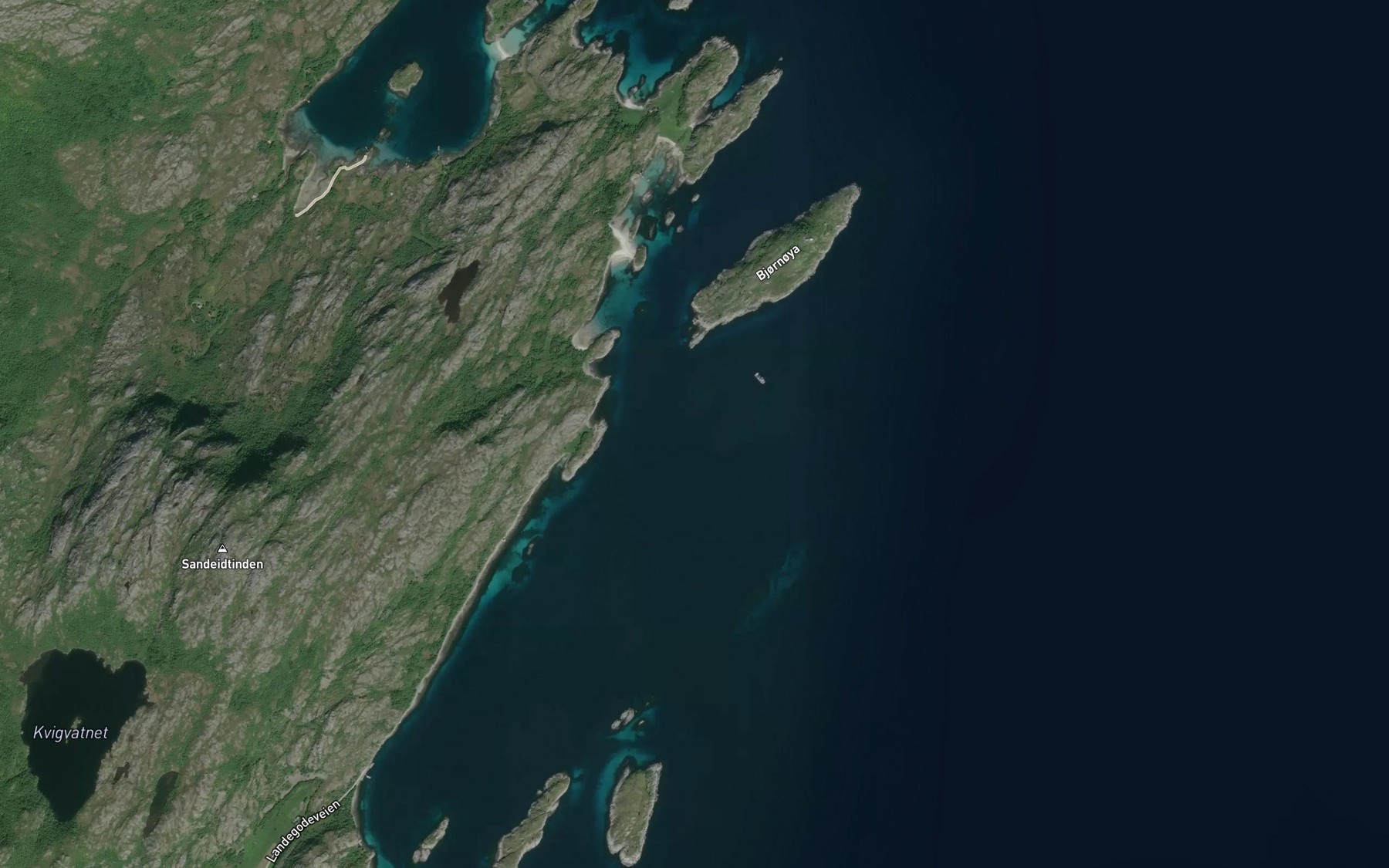 Satellite map of the Lysgrunnen