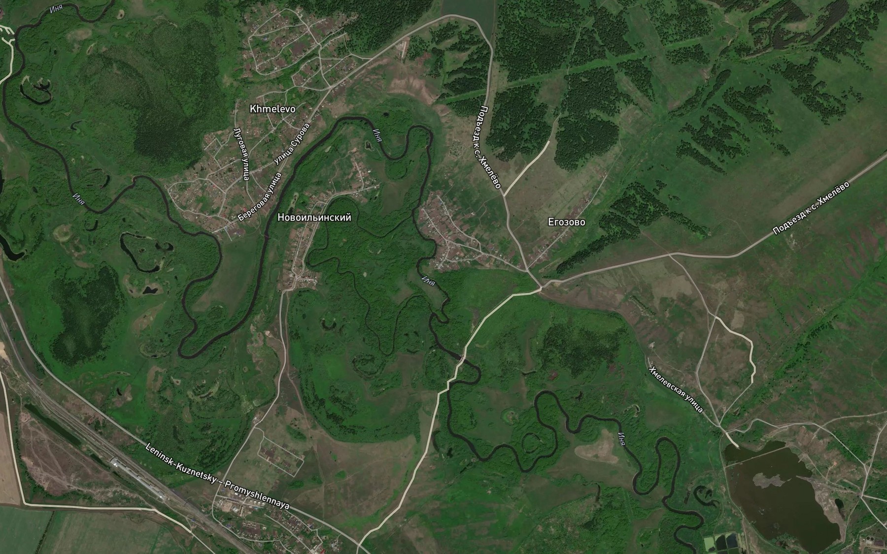 Satellite map of the Yegozikha