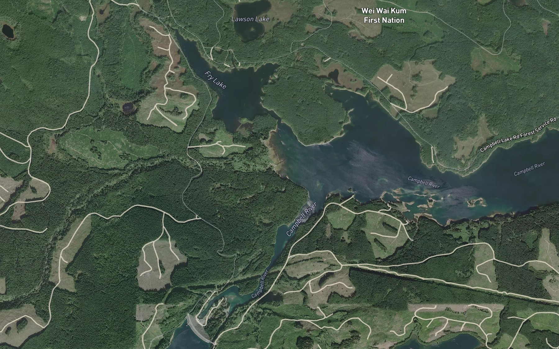 Satellite map of the Greenstone Creek