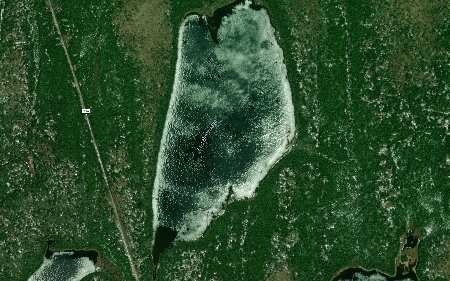 Satellite map of the Lac Beveridge