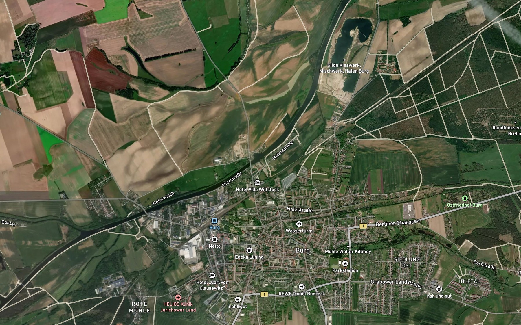 Satellite map of the Ihle