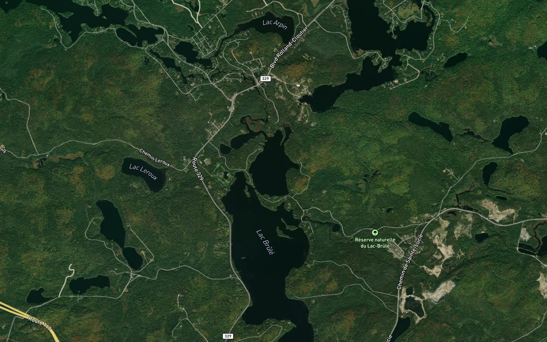 Satellite map of the Lac Noir