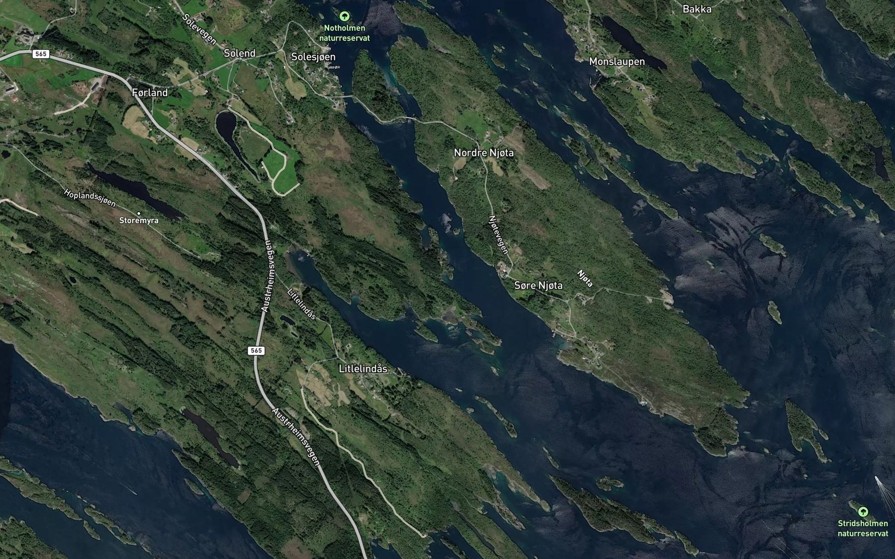 Satellite map of the Skadviki