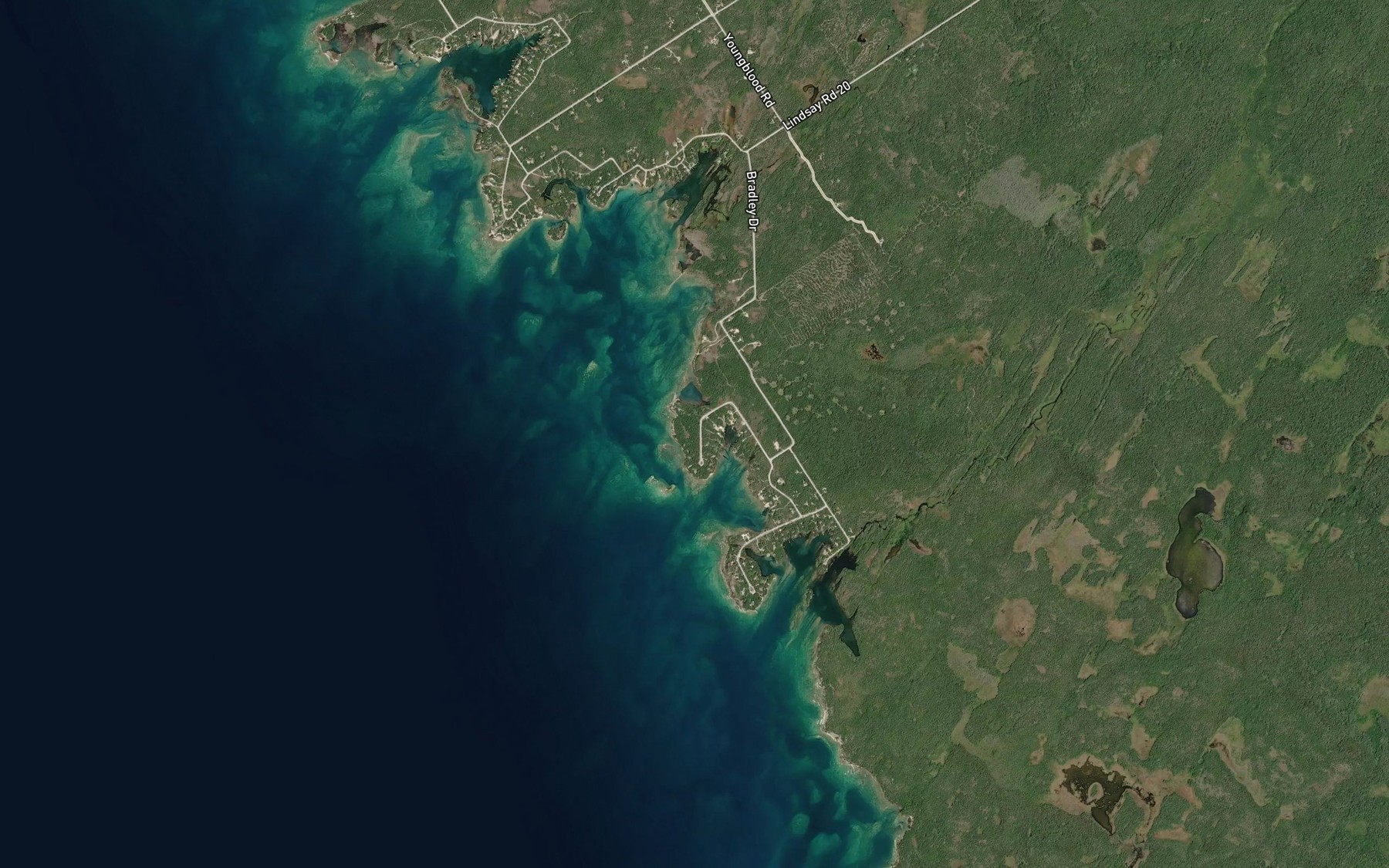 Satellite map of the Larsen Cove