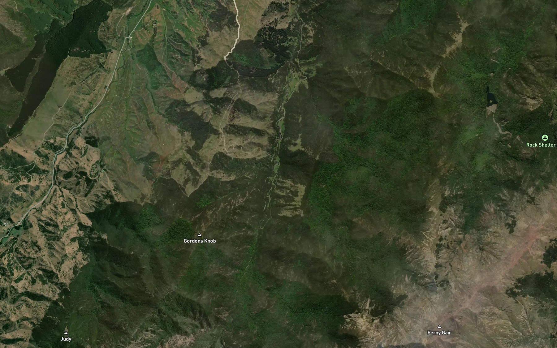 Satellite map of the Junction Creek
