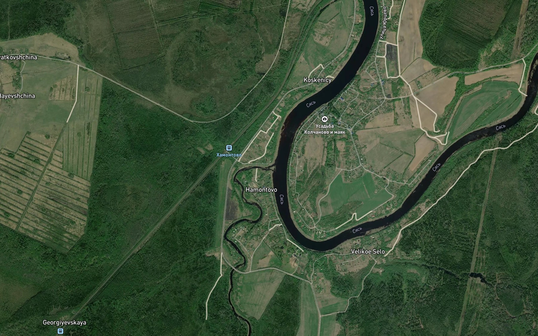 Satellite map of the Lynna