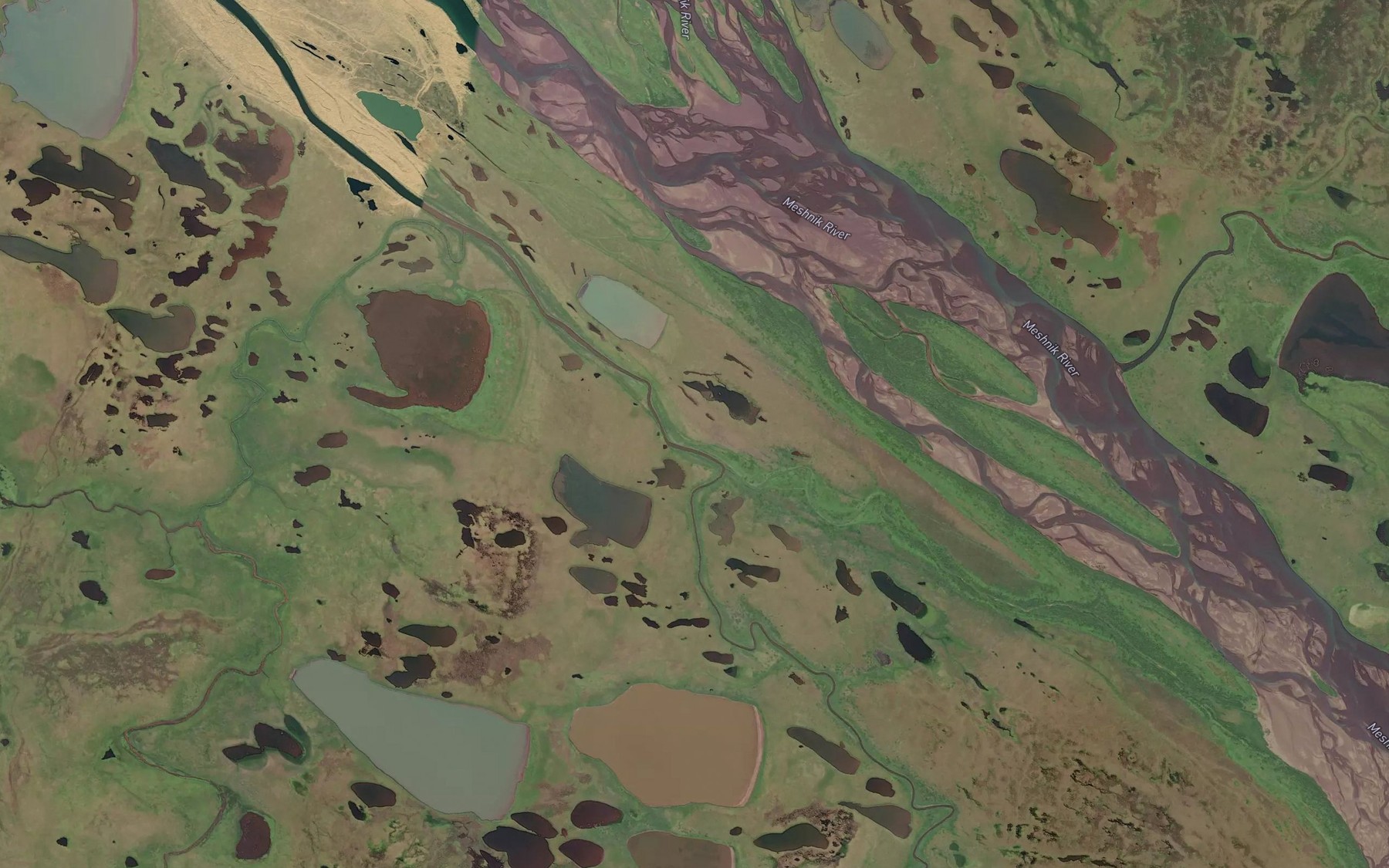 Satellite map of the Highland Creek
