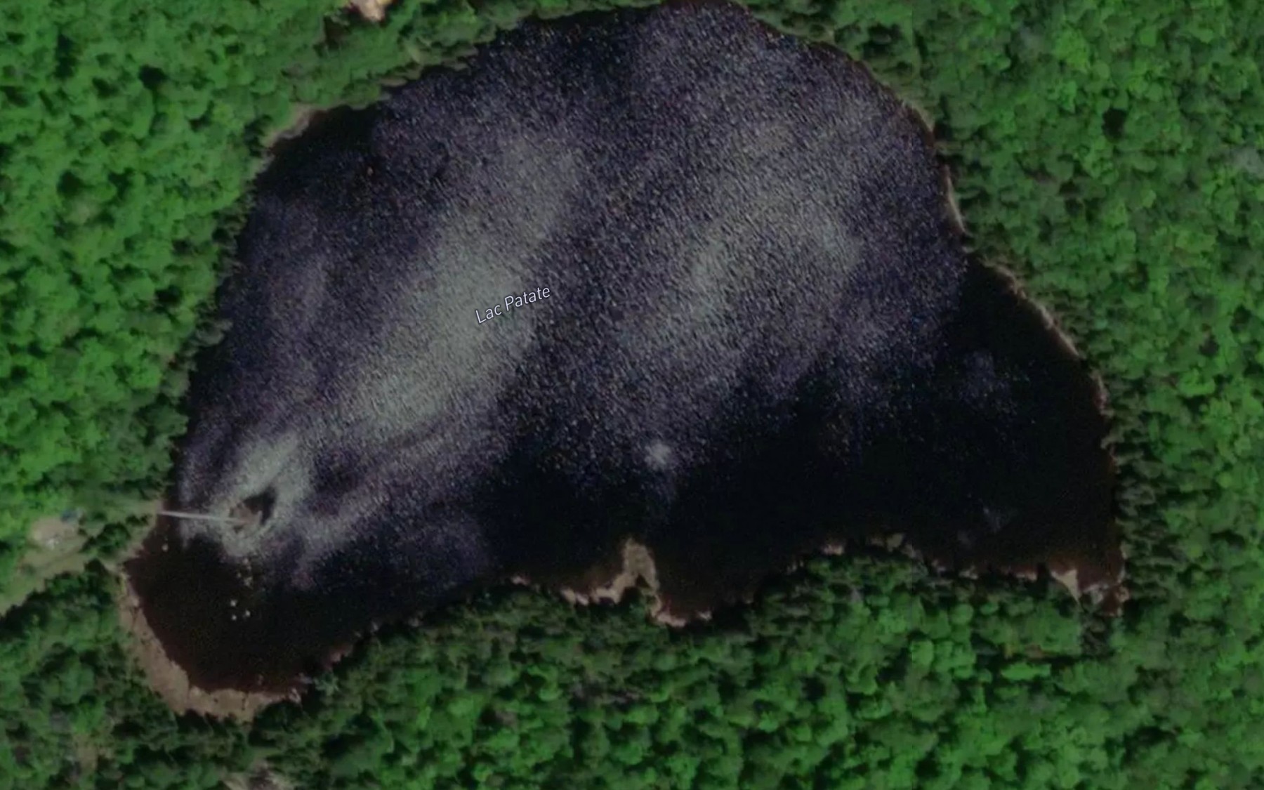 Satellite map of the Lac Patate