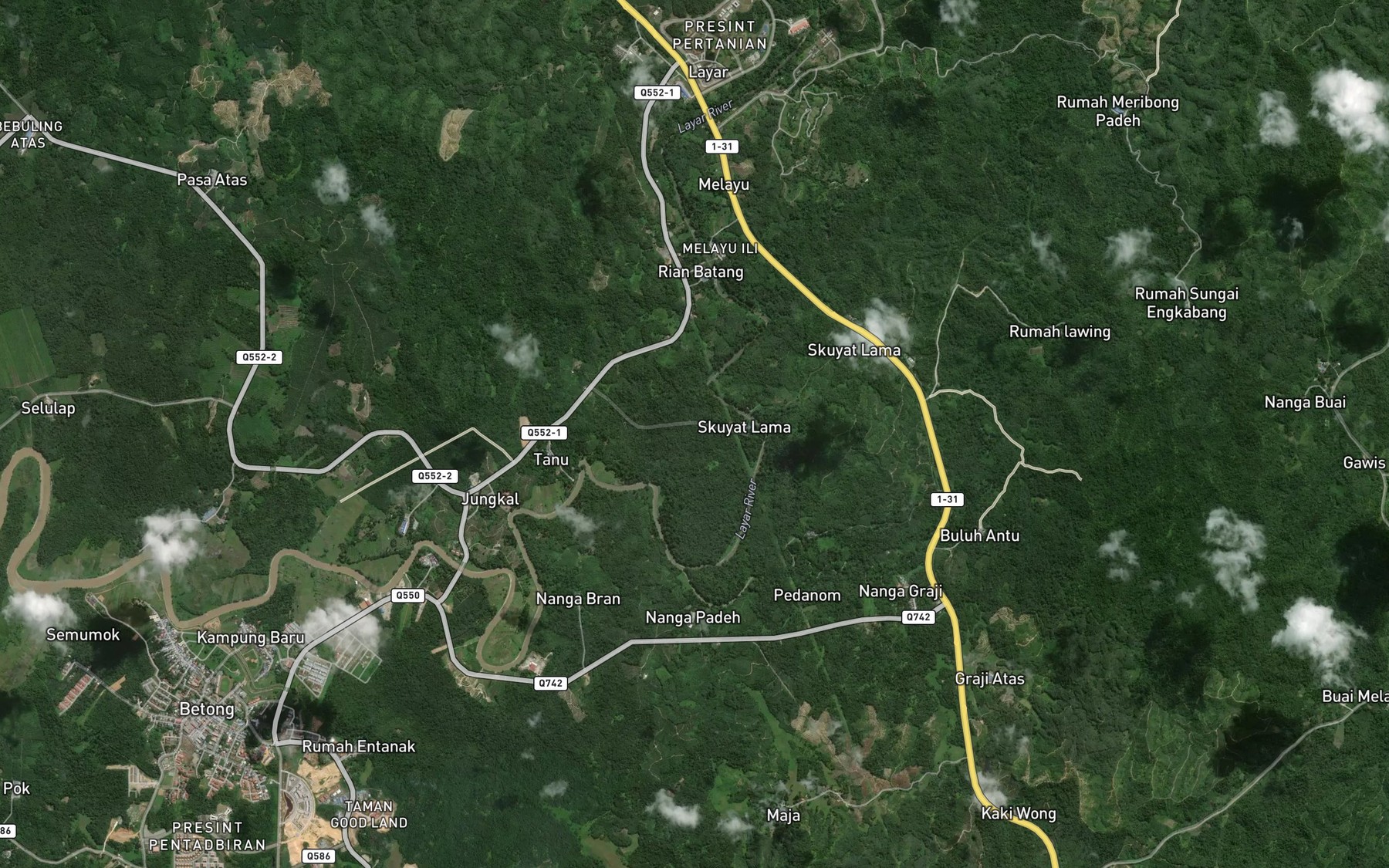 Satellite map of the Sungai Koyah