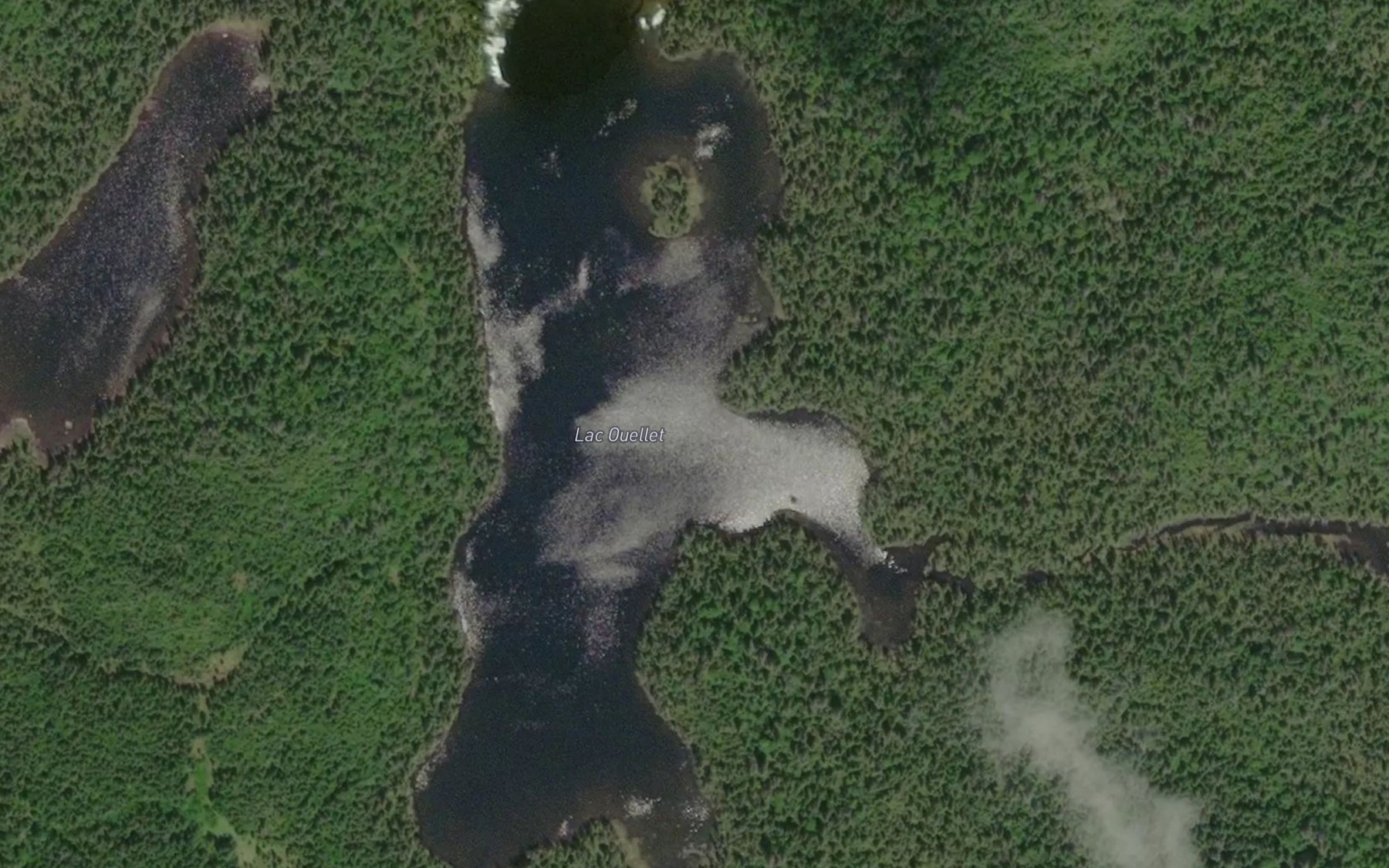 Satellite map of the Lac Ouellet