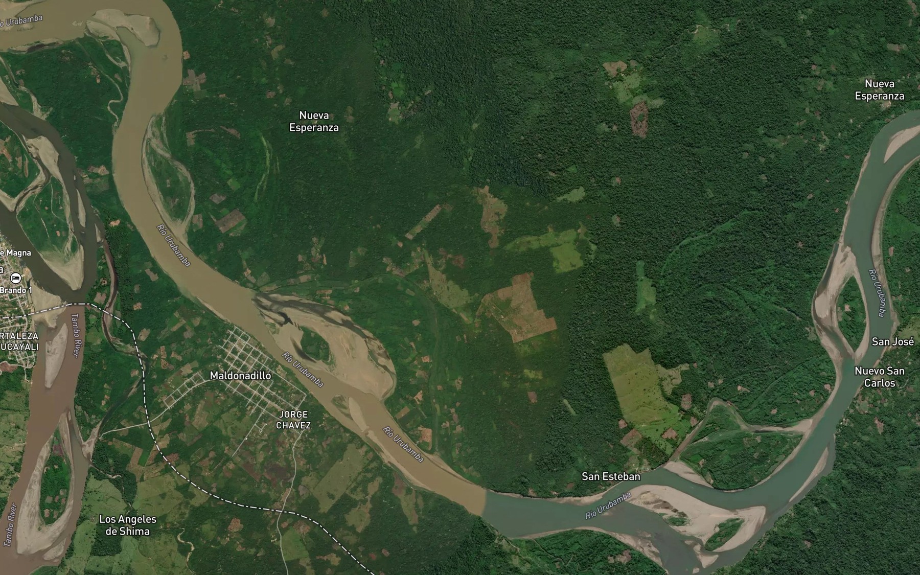 Satellite map of the Quebrada Limon