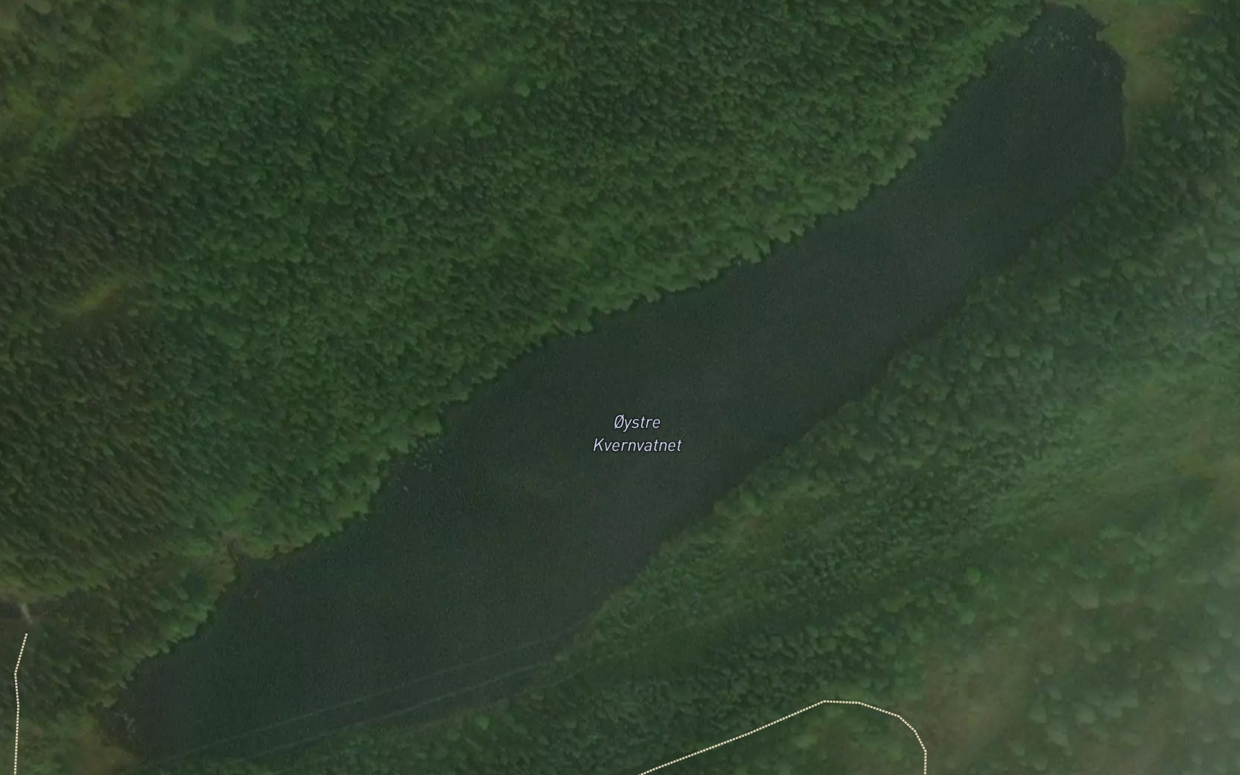 Satellite map of the Kvernvatnet,ostre