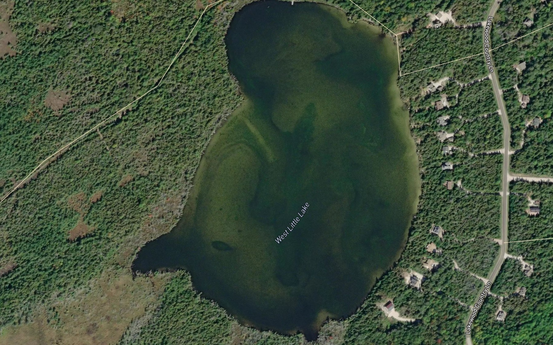 Satellite map of the West Little Lake