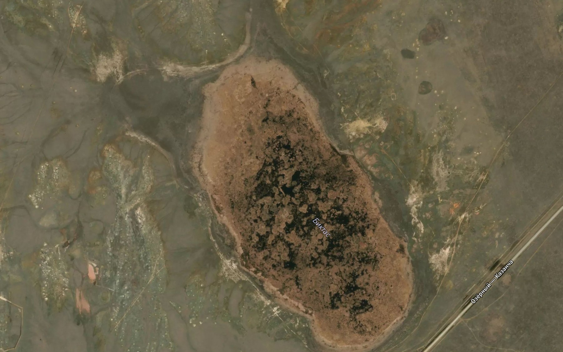 Satellite map of the Ozero Biktas