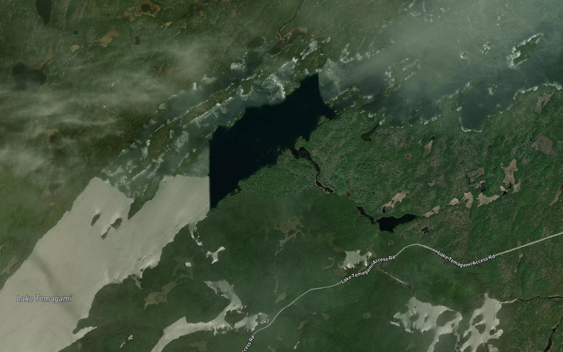 Satellite map of the South Tetapaga River