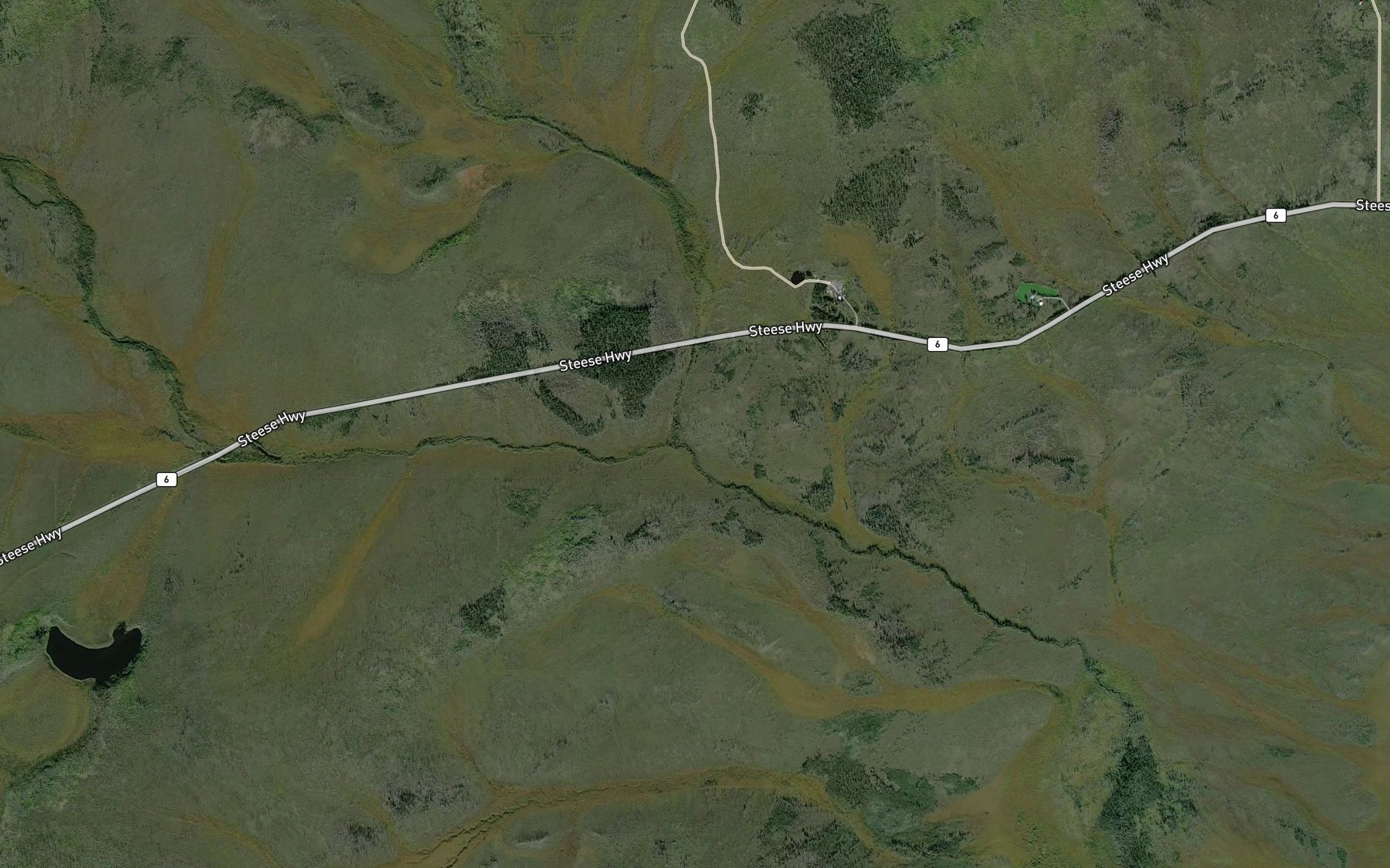 Satellite map of the Little Mosquito Creek