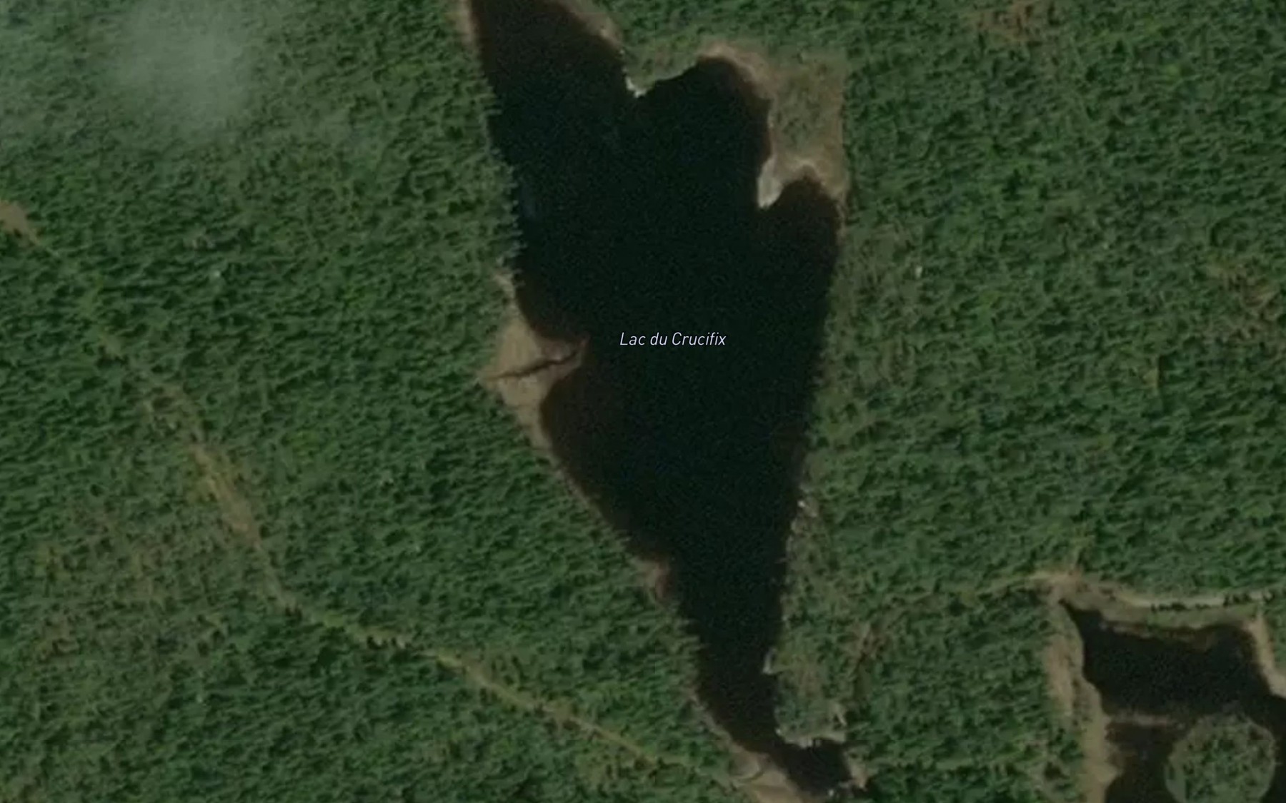 Satellite map of the Lac du Crucifix