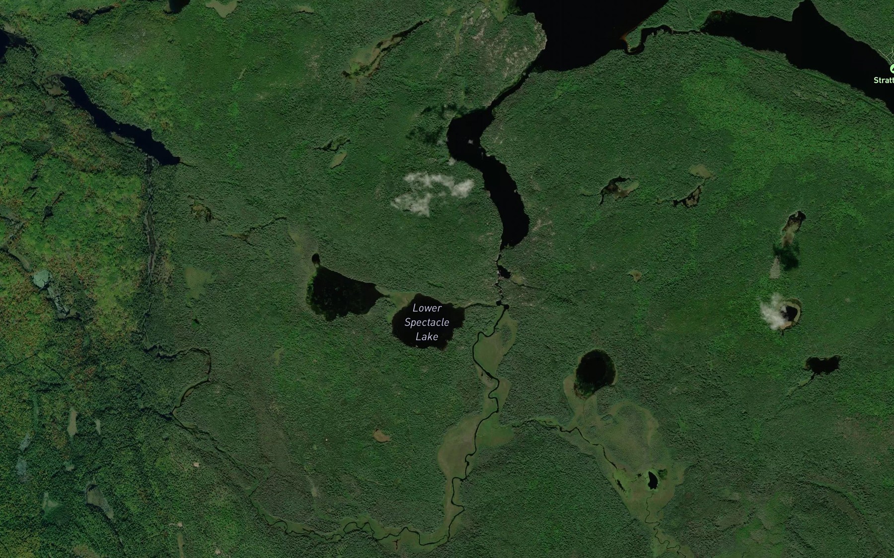 Satellite map of the Carcajou Creek