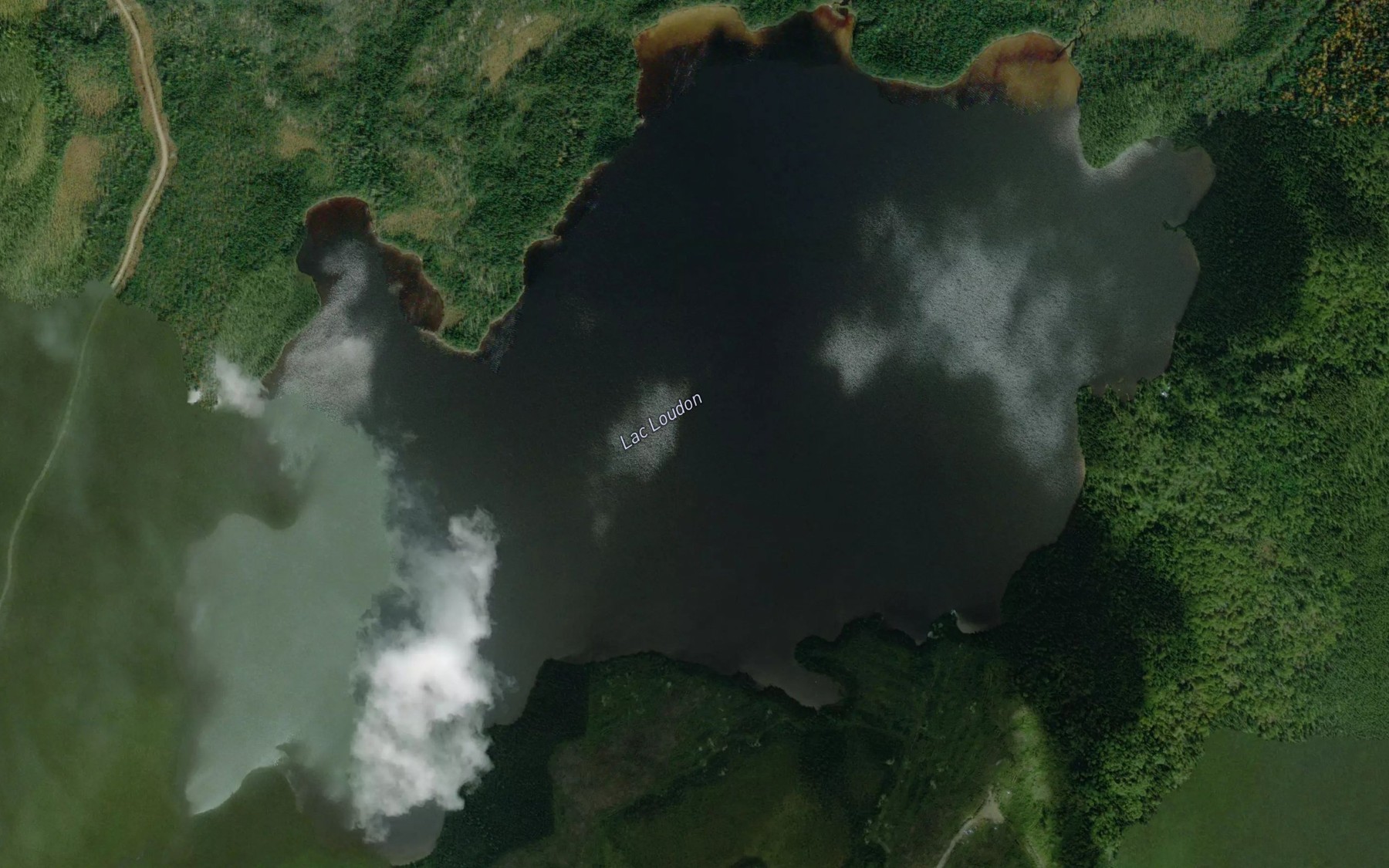 Satellite map of the Lac Loudon