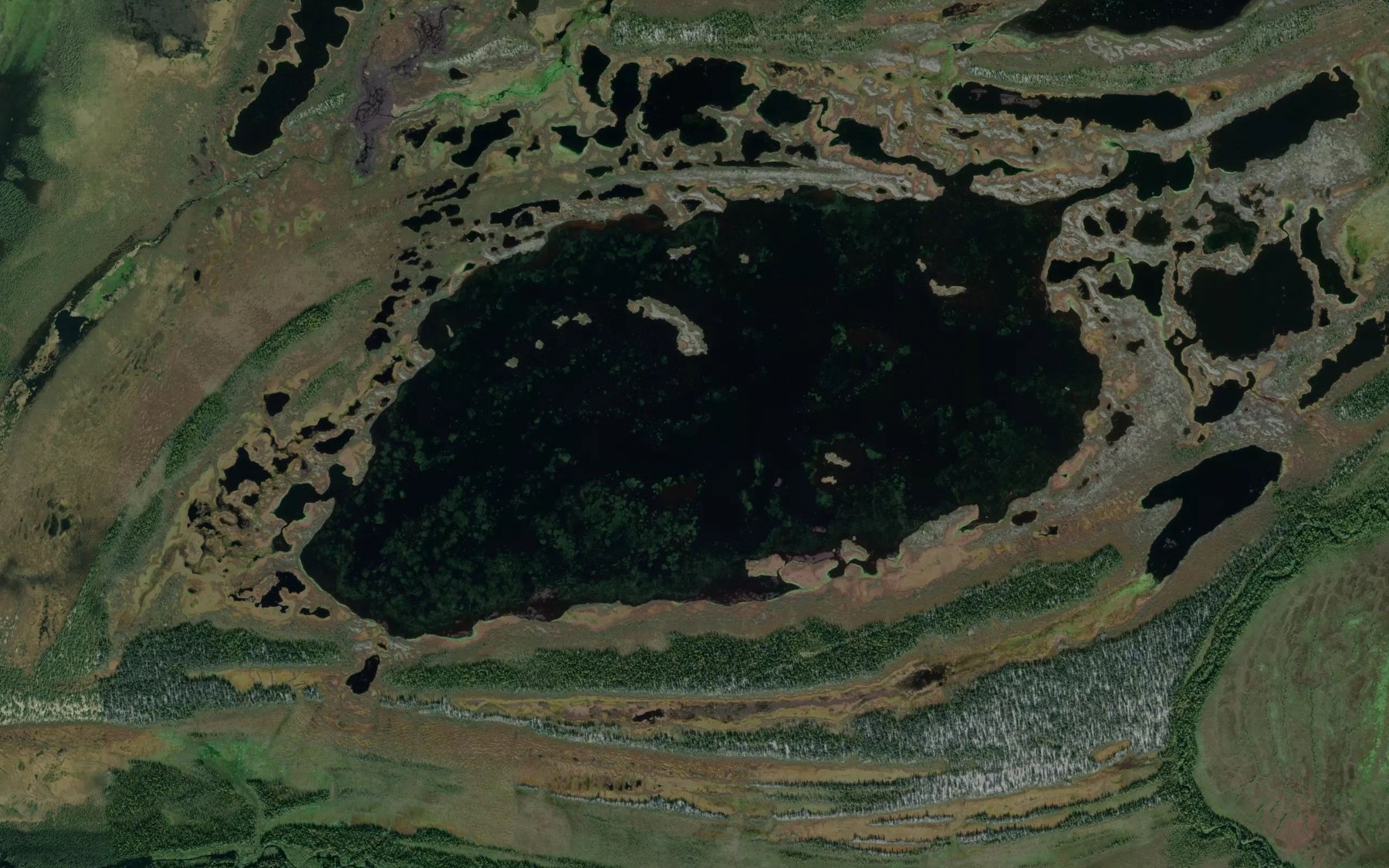 Satellite map of the Ozero Isak-Ty