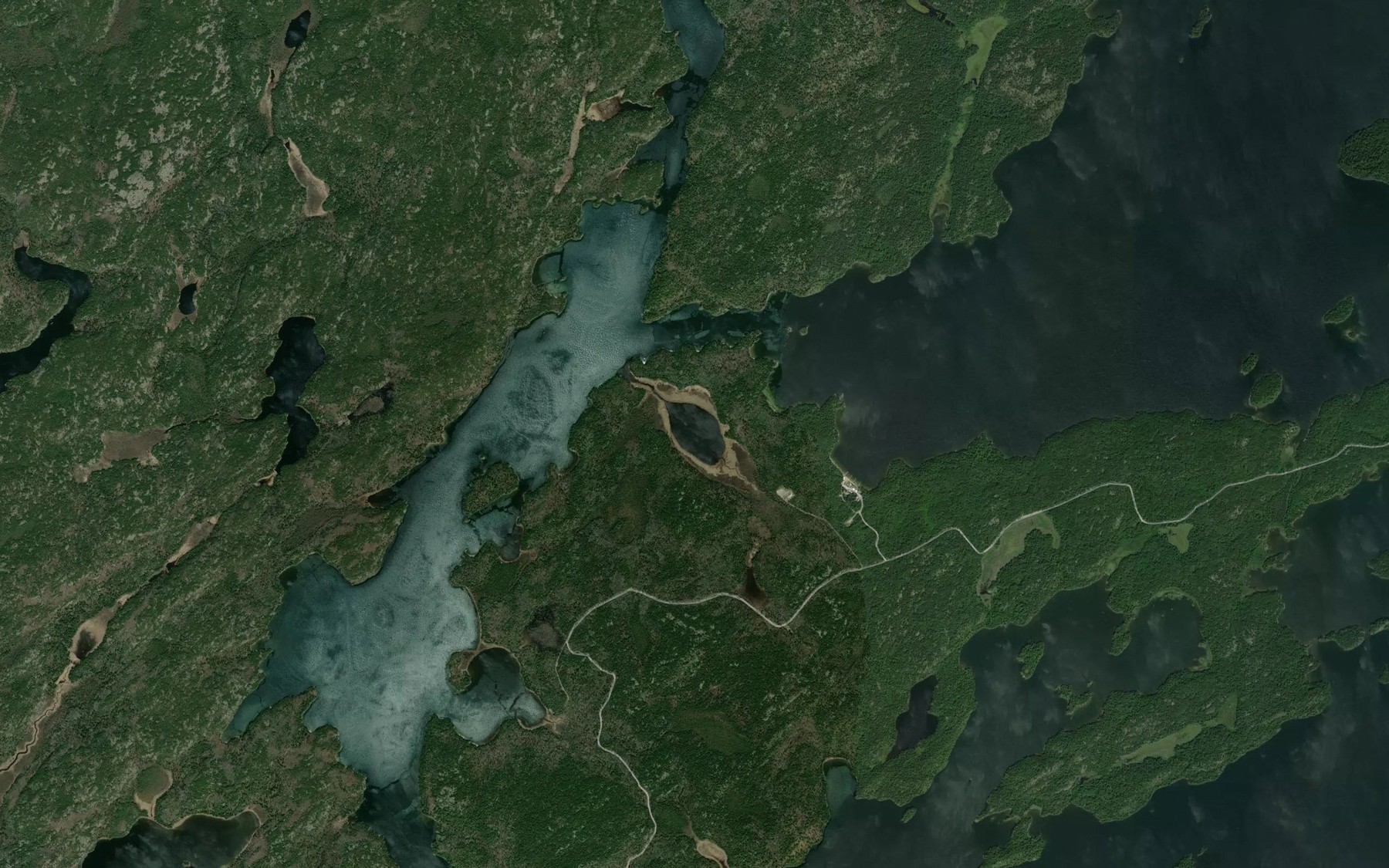Satellite map of the Slaughterhouse Lake