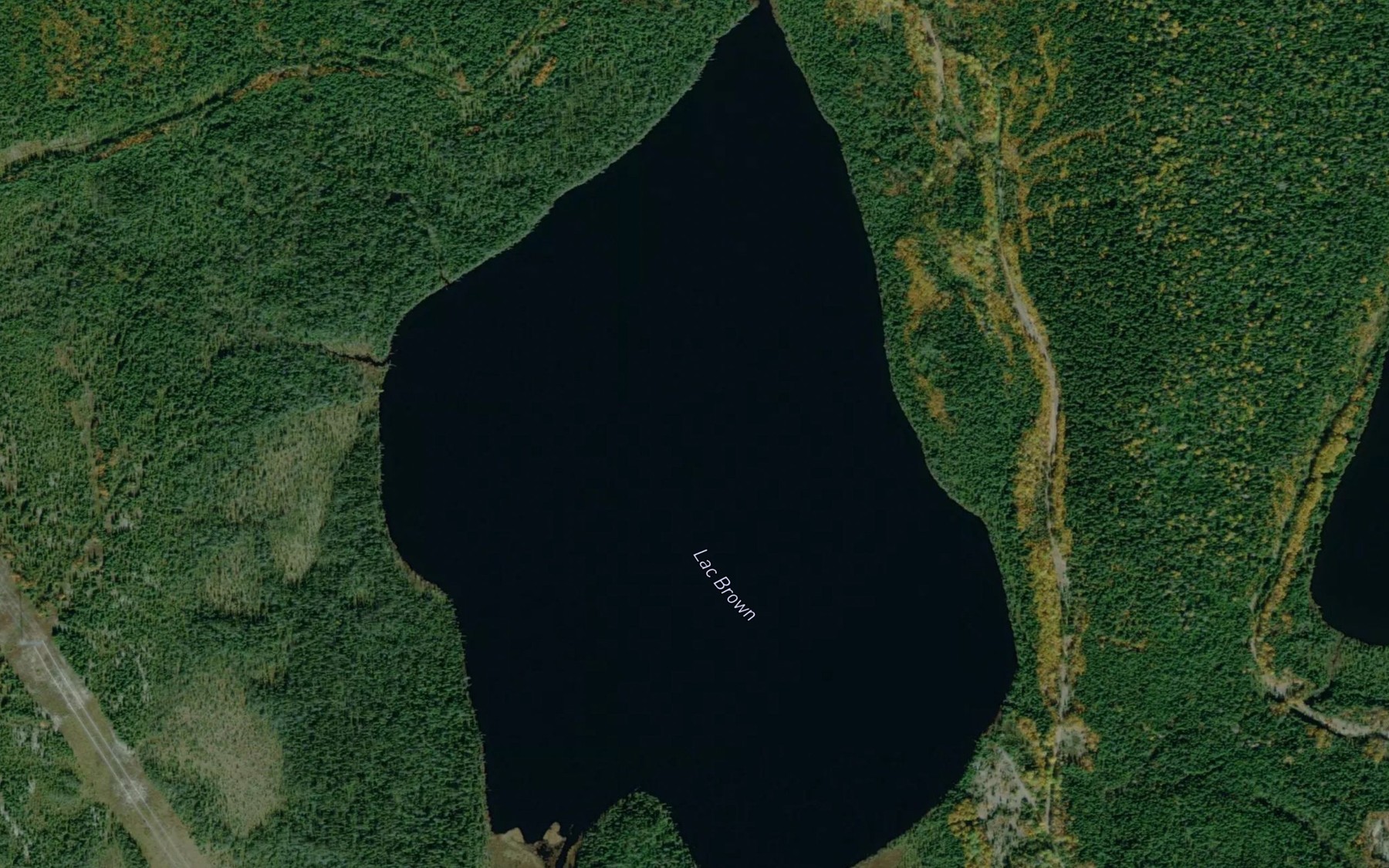 Satellite map of the Lac Brown