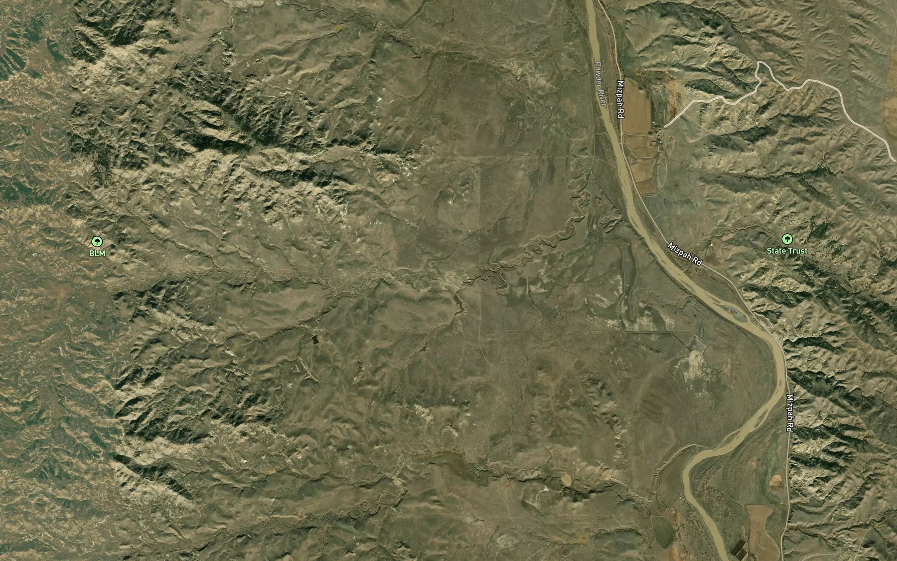 Satellite map of the Buck Creek