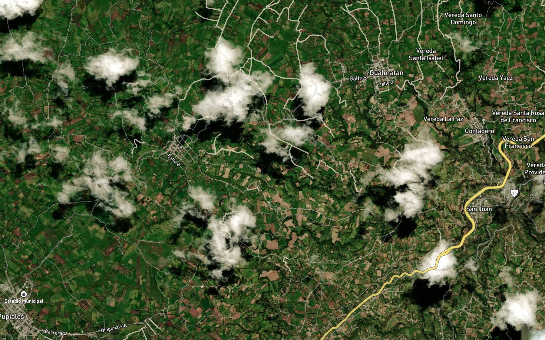 Satellite map of the Quebrada Imbula Grande