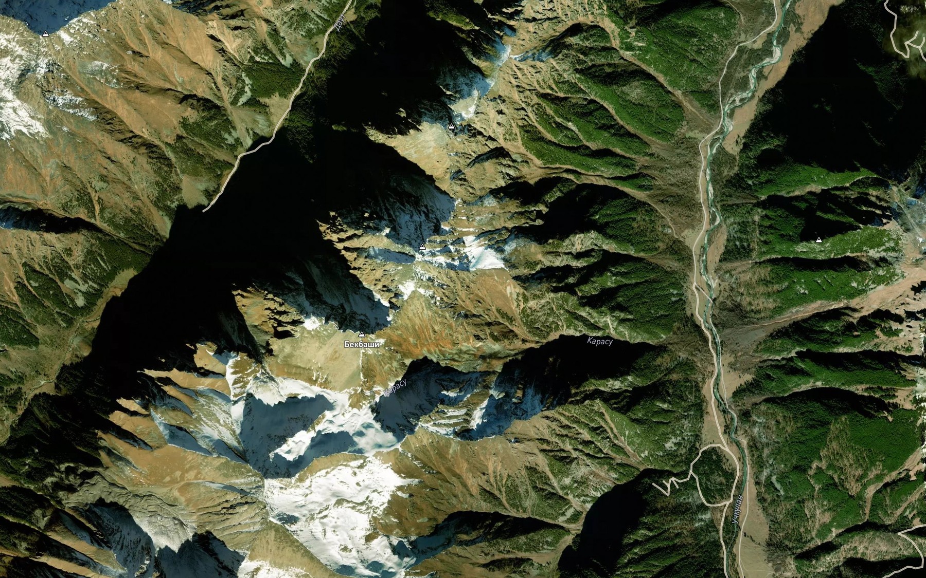 Satellite map of the Karasu
