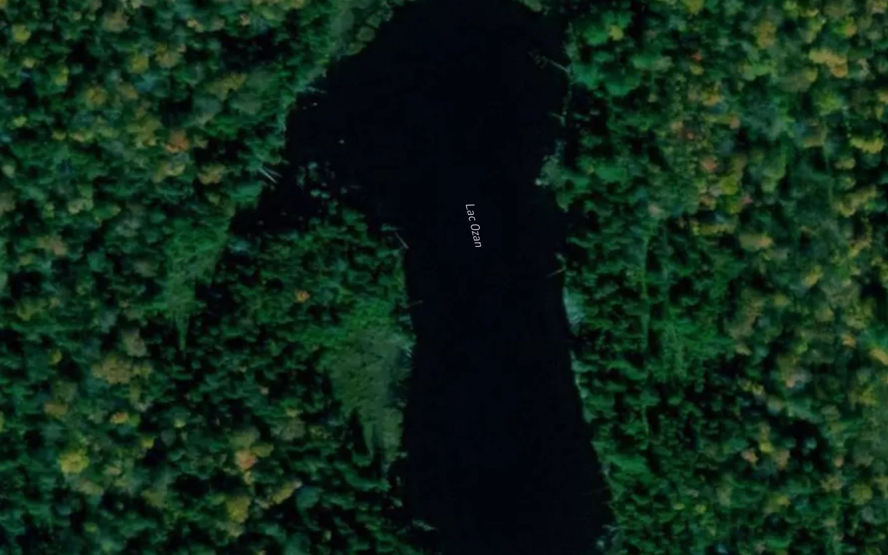 Satellite map of the Lac Ozan