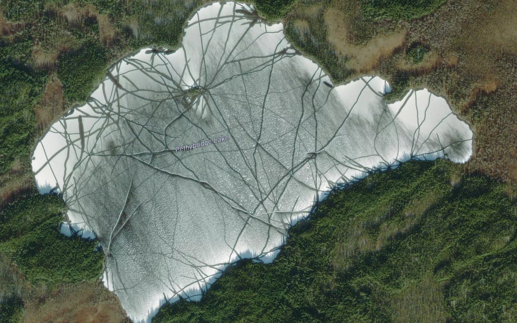 Satellite map of the Pethybridge Lake
