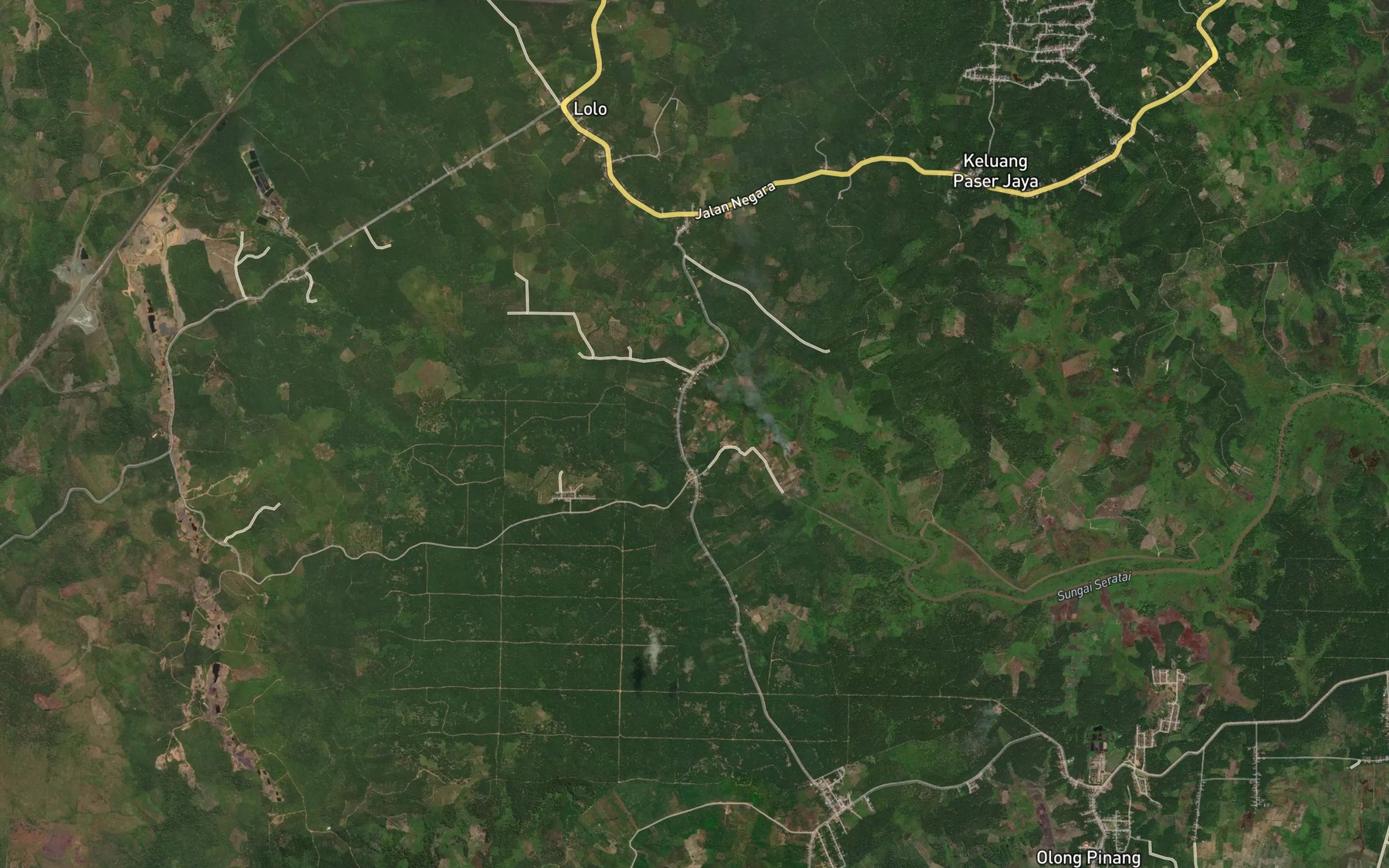 Satellite map of the Sungai Seniur