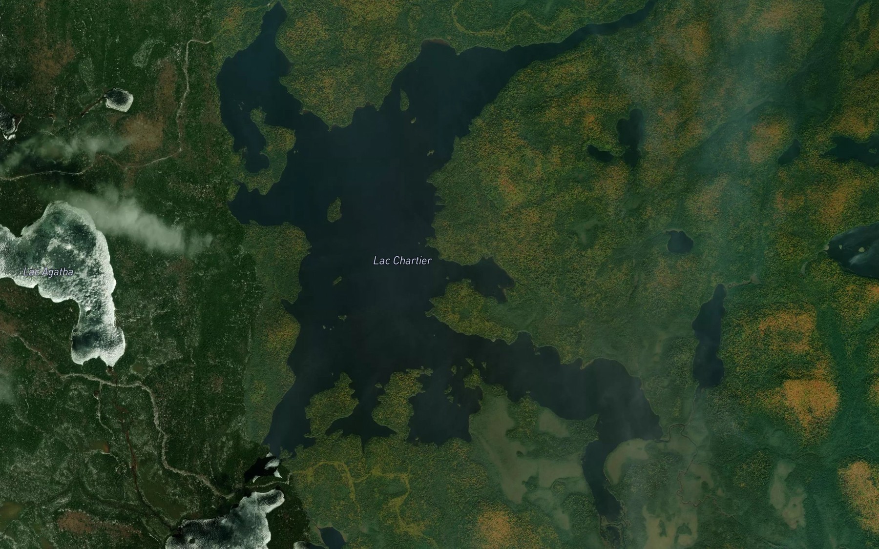 Satellite map of the Lac Chartier