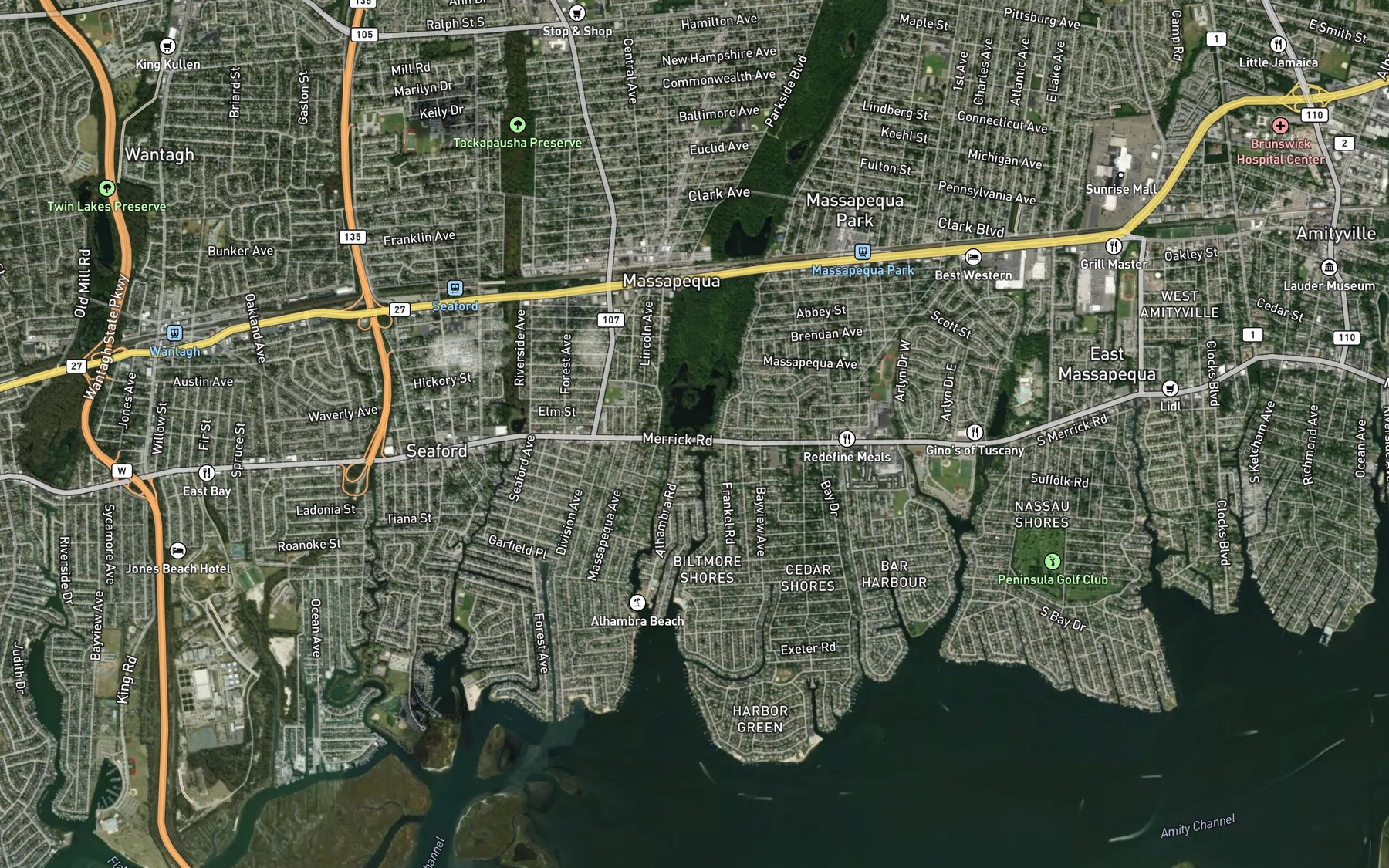 Satellite map of the Spot 1