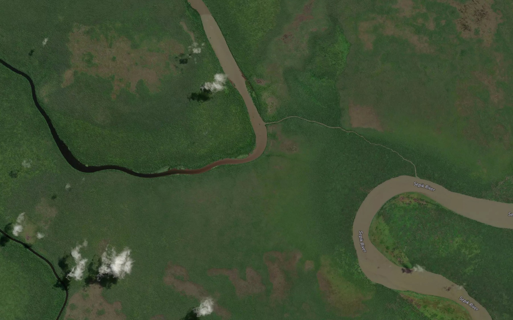 Satellite map of the Majop Canal