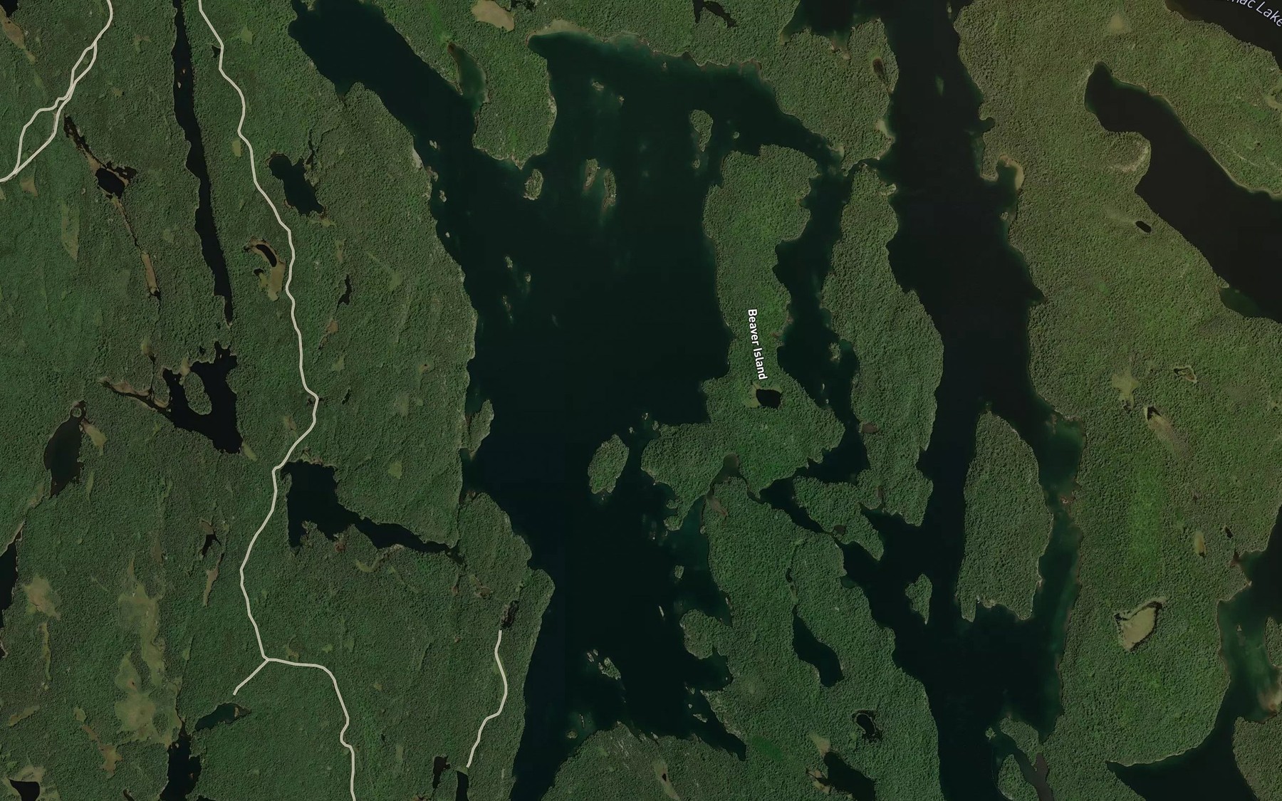 Satellite map of the Sharp Rock Inlet