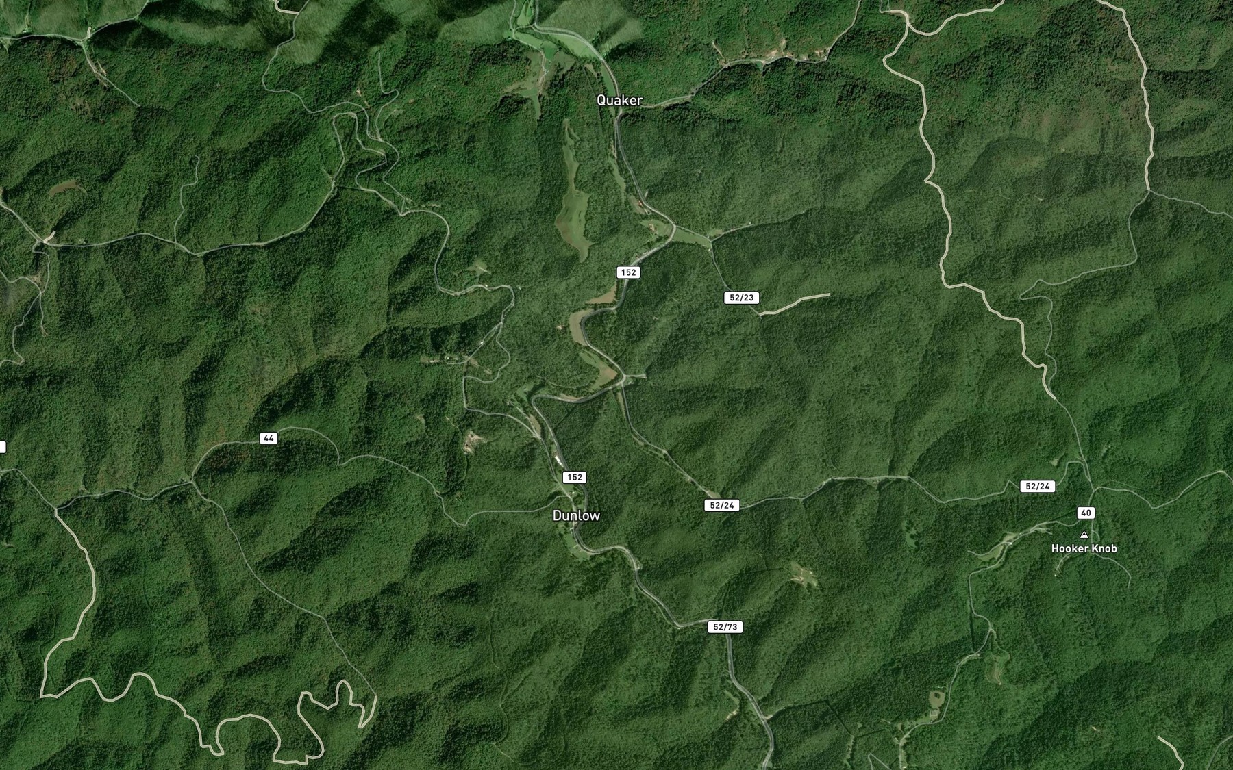 Satellite map of the Big Branch