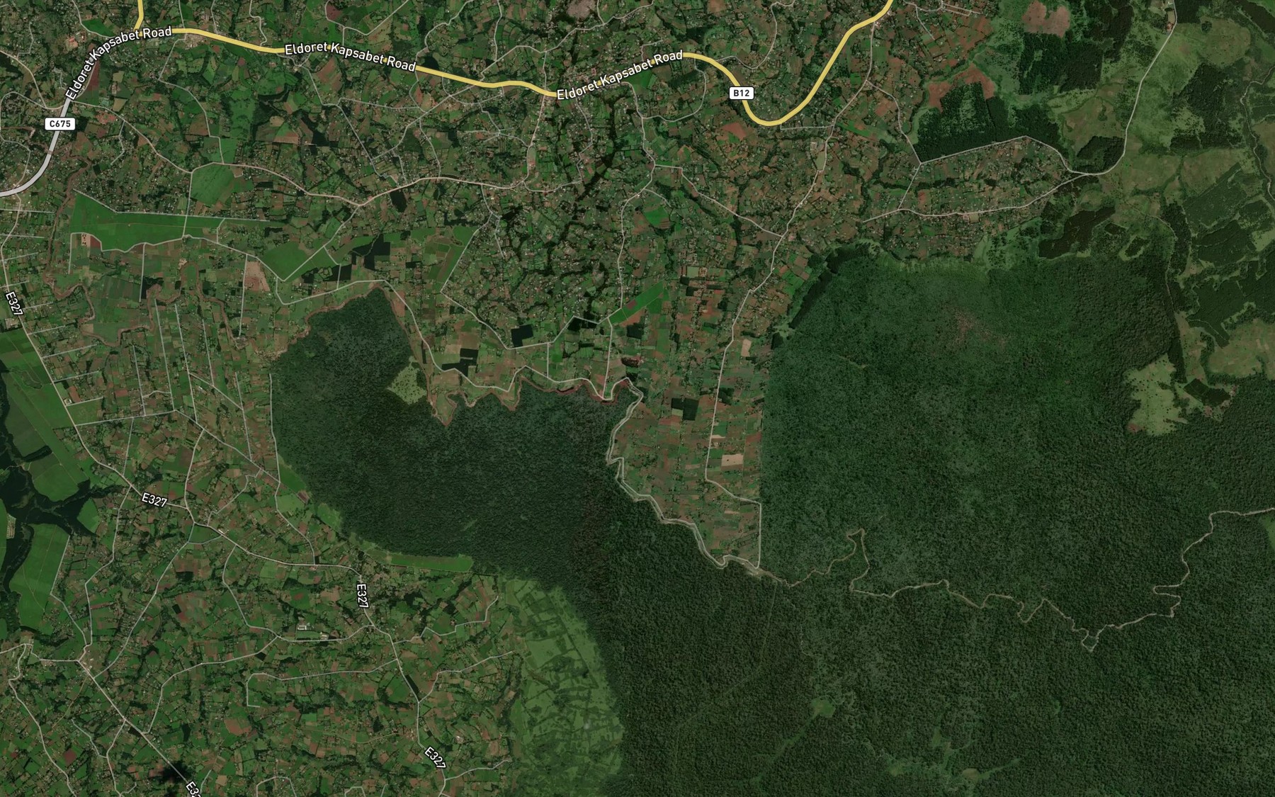 Satellite map of the Kimondi