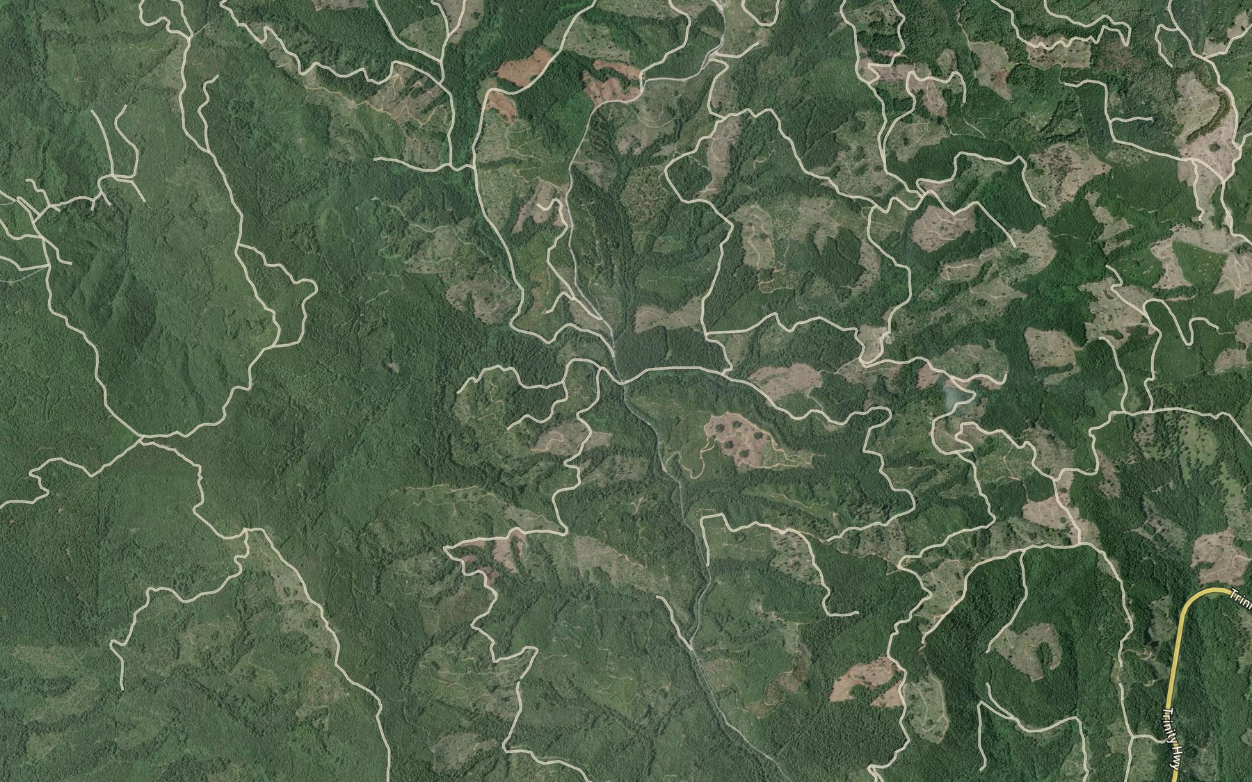Satellite map of the Canyon Creek
