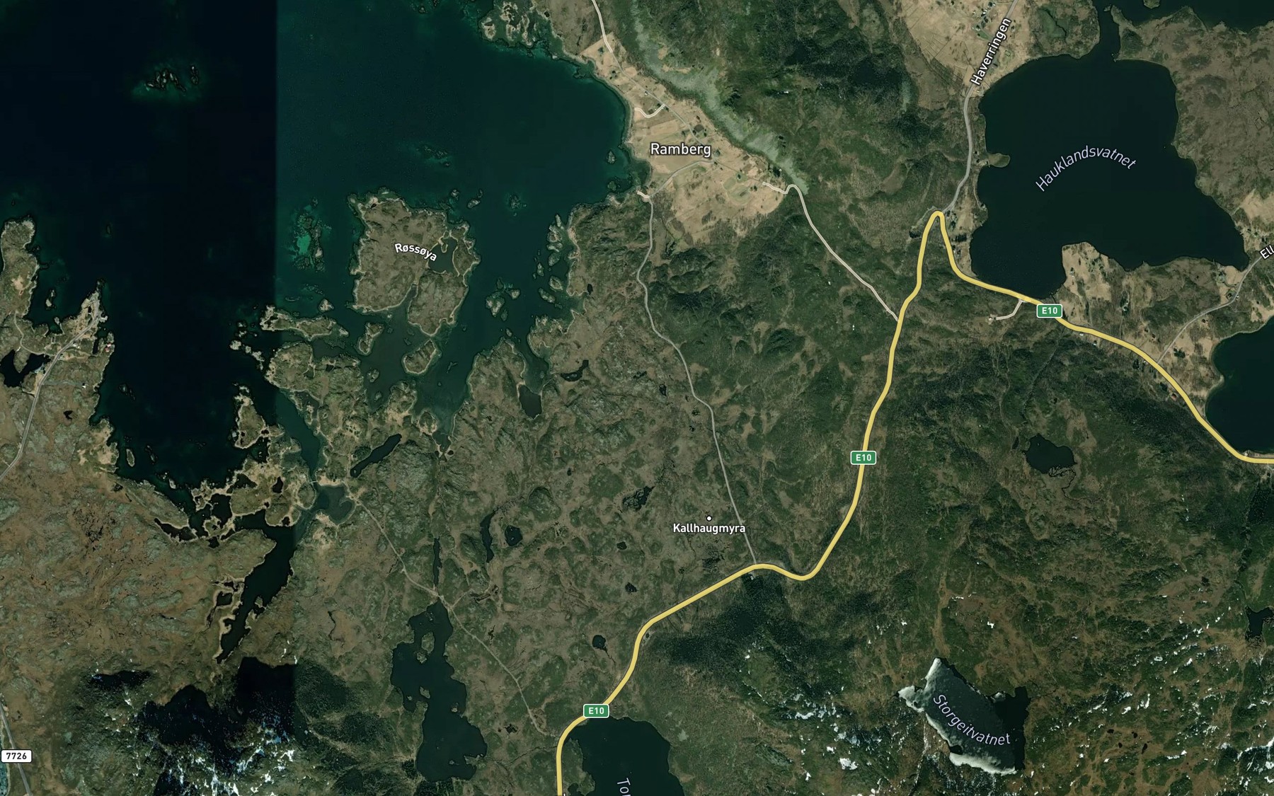 Satellite map of the Hestosloken