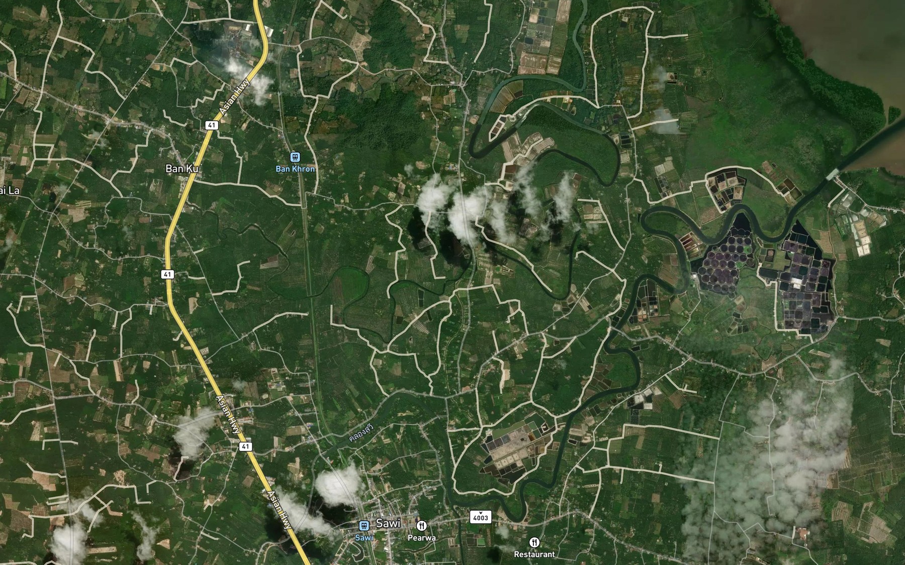 Satellite map of the Khlong Noi