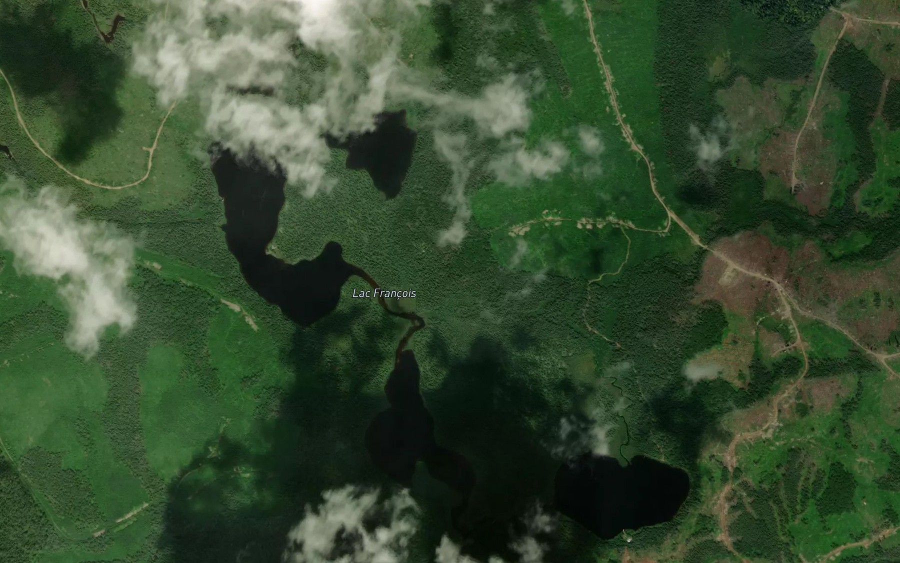 Satellite map of the Lac Francois
