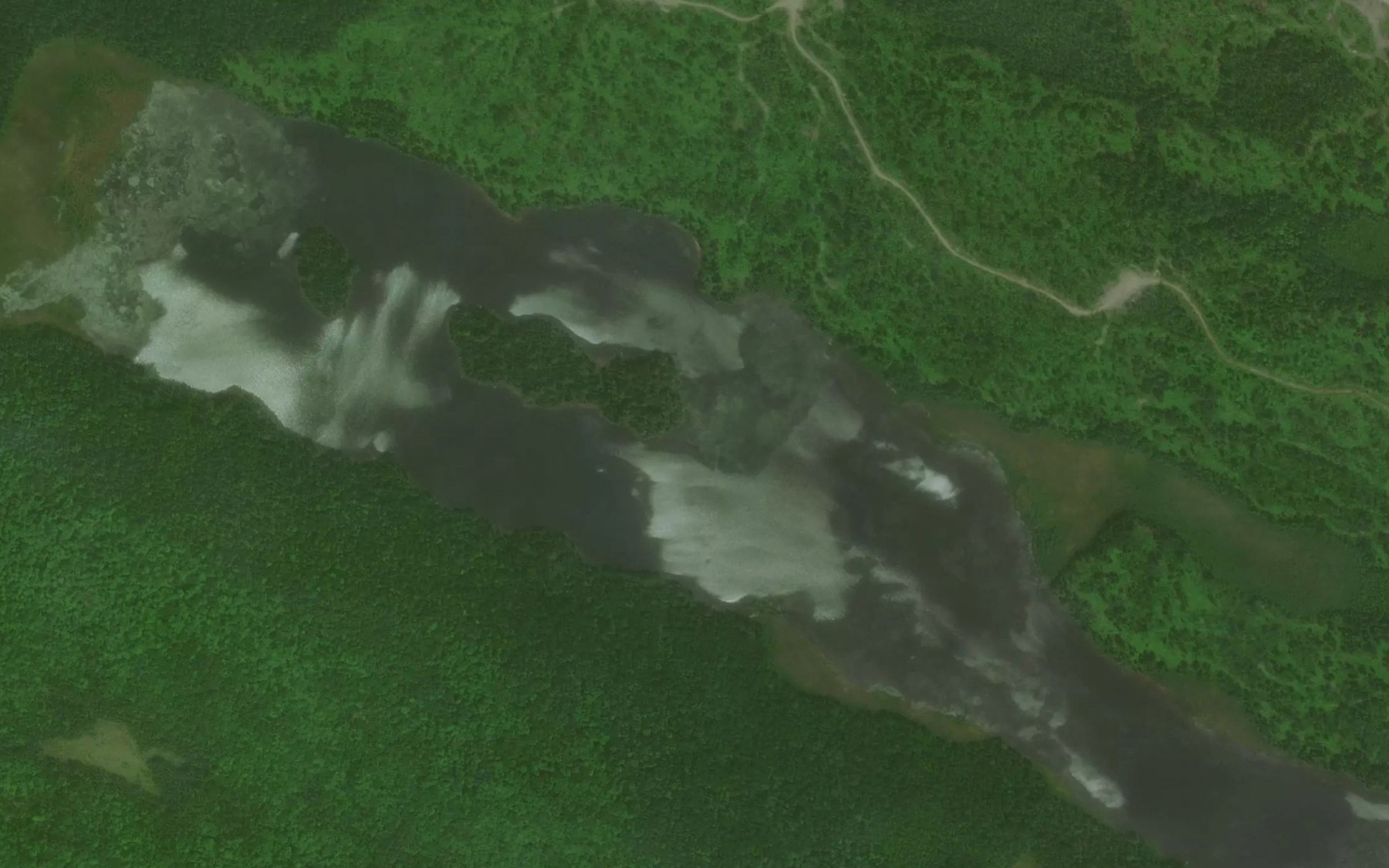 Satellite map of the Little North River Lake