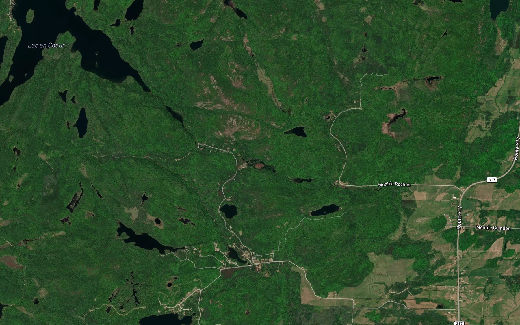 Satellite map of the Lac Leduc