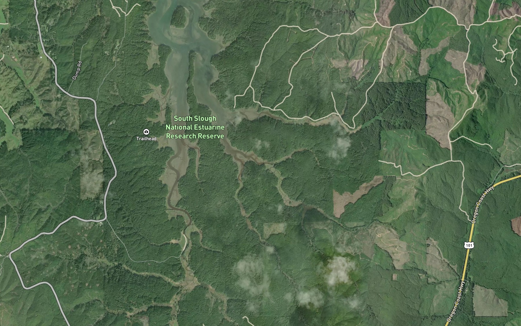 Satellite map of the Talbot Creek