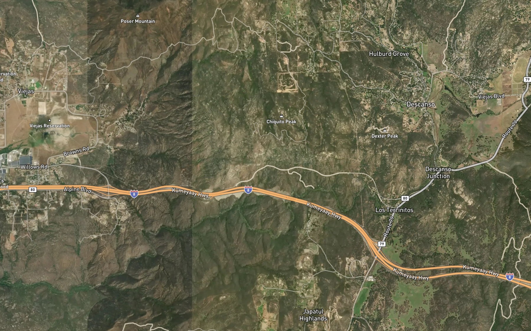 Satellite map of the Ellis Spring