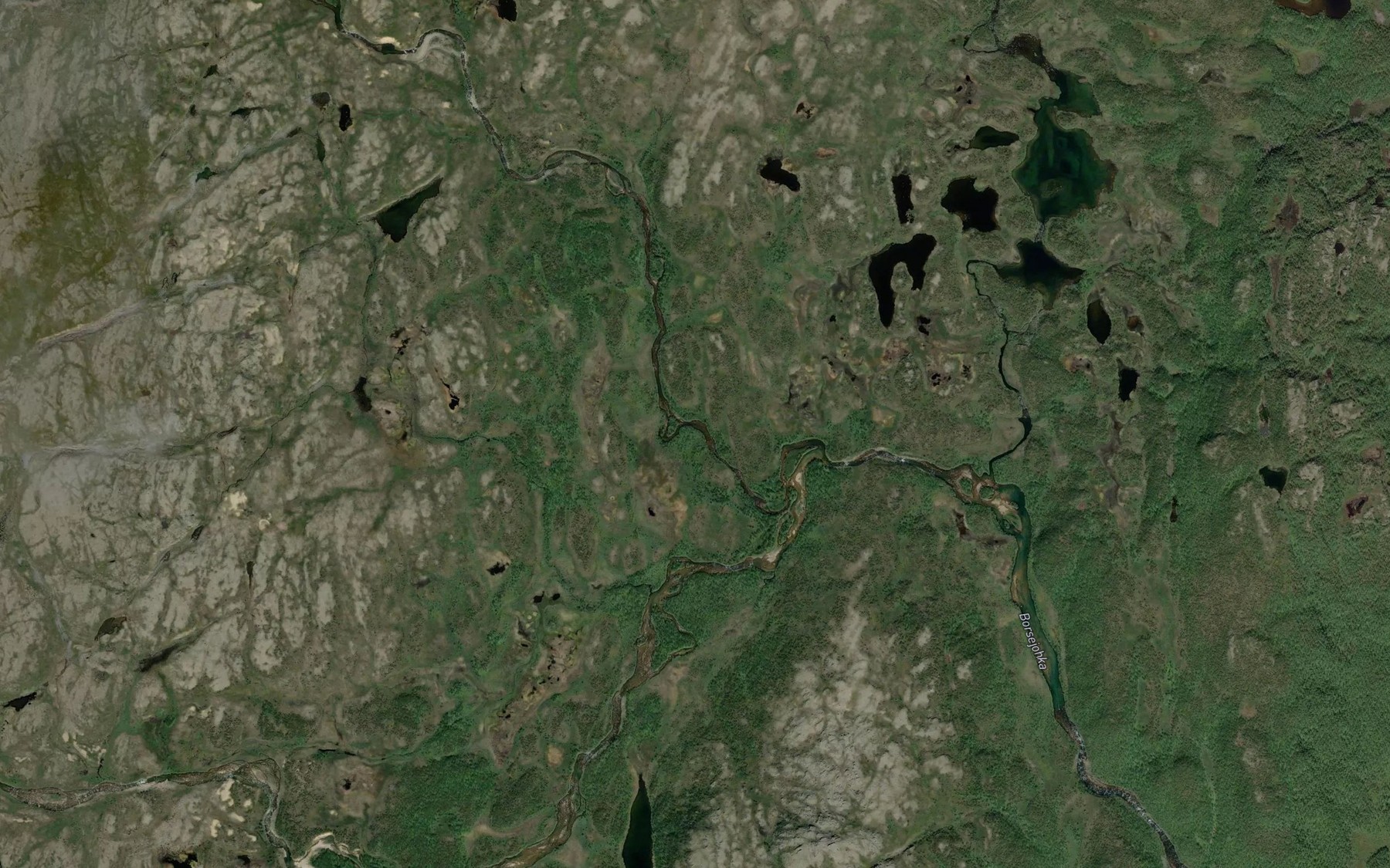 Satellite map of the Gaskkamus Borsejohka
