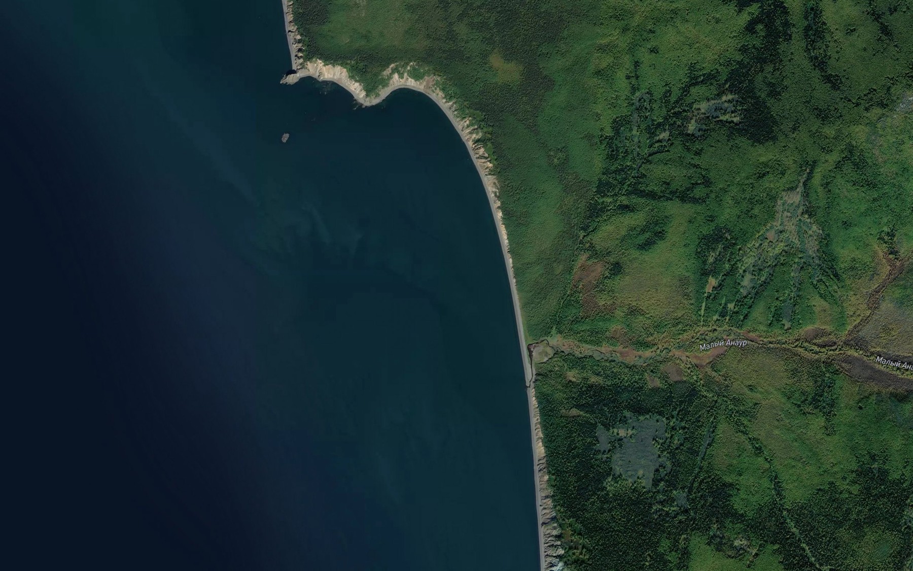 Satellite map of the Bukhta Bazisnaya